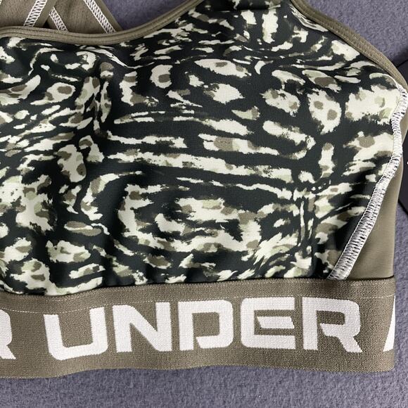 Under Armour Sports Bra Womens Medium Green Camo DFO Crossback Mid Printed - Picture 2 of 13